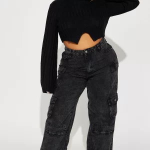 Rebel Heart Cropped Turtleneck Sweater