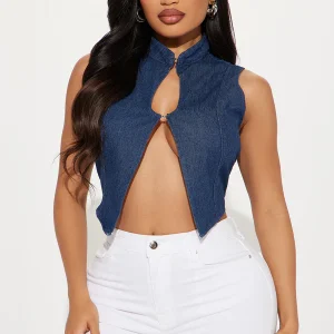 Nashville Top - Medium Wash