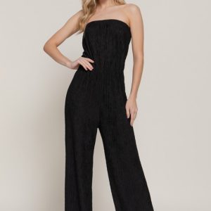 CRINKLE KNIT TUBE JUMPSUIT